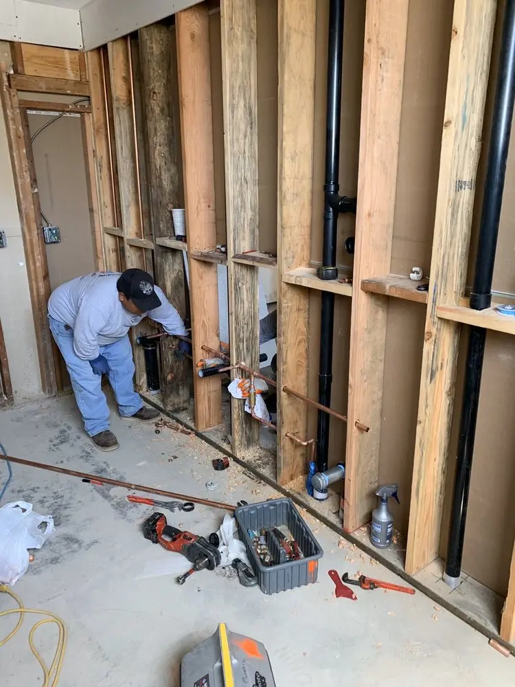 Commercial rough-in plumbing for Gas Line Repair in Whiting
